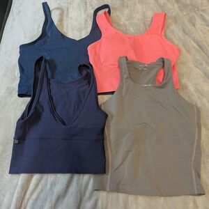 Mixed Activewear Tank Tops - Navy, Coral, Charcoal, Heather Gray